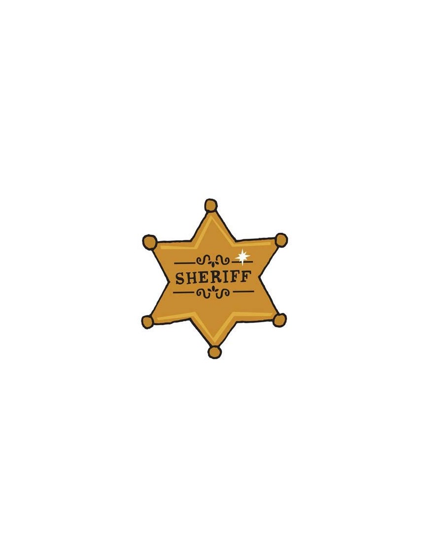 Tattly (Bio) tatouage éphémère : étoile de sheriff (x 2 pcs)