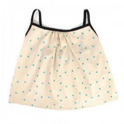 nobodinoz miami baby girl blouse - green triangles