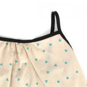 nobodinoz miami baby girl blouse - green triangles