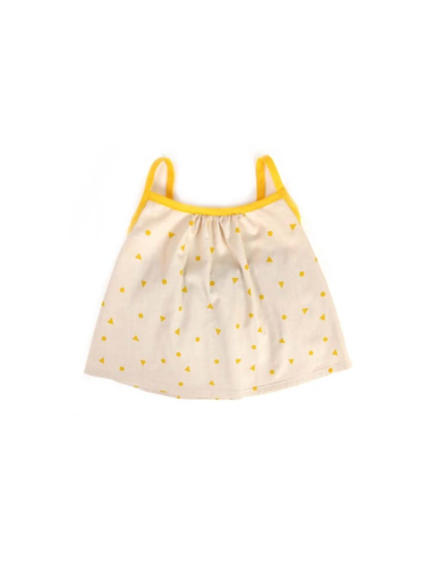 Nobodinoz - Miami Baby Girl Blouse - yellow triangle