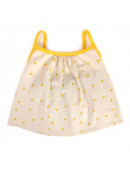 Nobodinoz - Miami Baby Girl Blouse - yellow triangle