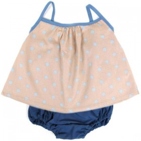 Nobodinoz - Miami Baby Girl Blouse - blue dots