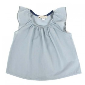 NOBODINOZ | blouse bébé été fille: bleue