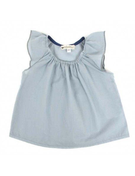 NOBODINOZ | blouse bébé été fille: bleue