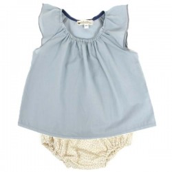 NOBODINOZ | blouse bébé été fille: bleue