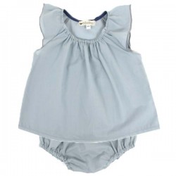 NOBODINOZ | blouse bébé été fille: bleue