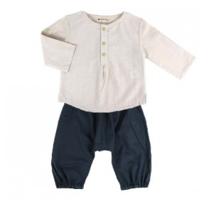 NOBODINOZ | chemise bébé été garçon: rayée