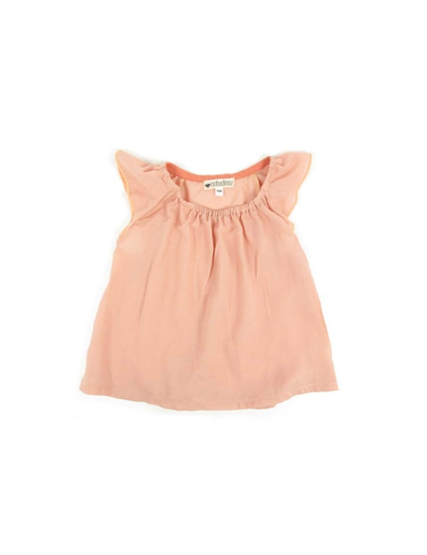 4A- Nobodinoz Blouse Fille Havana - rose saumon