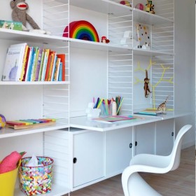 string furniture ensemble de bureau blanc