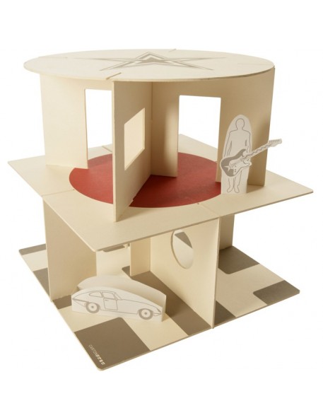 modern cardboard dollhouse