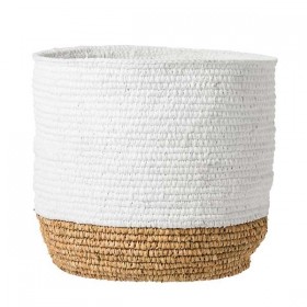 bloomingville raffia basket - white and natural