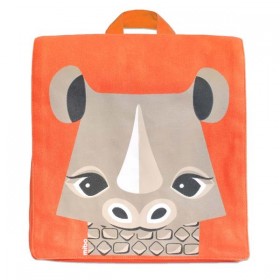 Coq En Pâte - Green Kids Backpack with Rhino Print