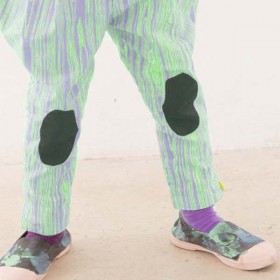 FRANKY GROW Wood Pants purple & neon green