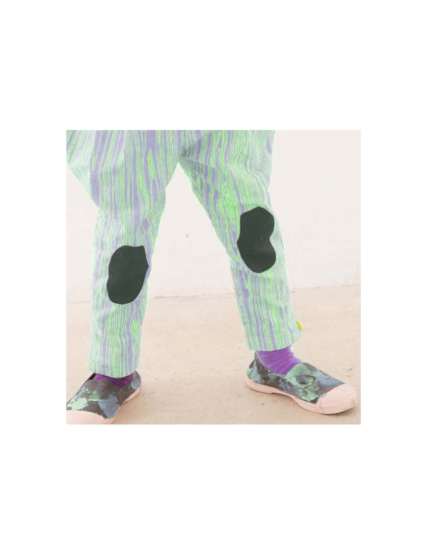 FRANKY GROW Pantalon Jodhpur Wood - mauve & vert fluo