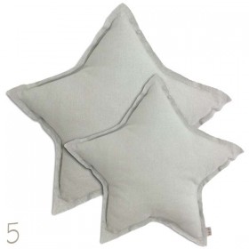 Numero 74 - Coussin étoile gris silver, medium