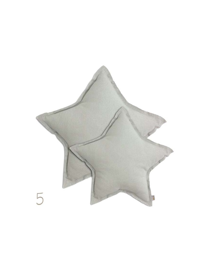 Numero 74 - Coussin étoile gris silver, medium