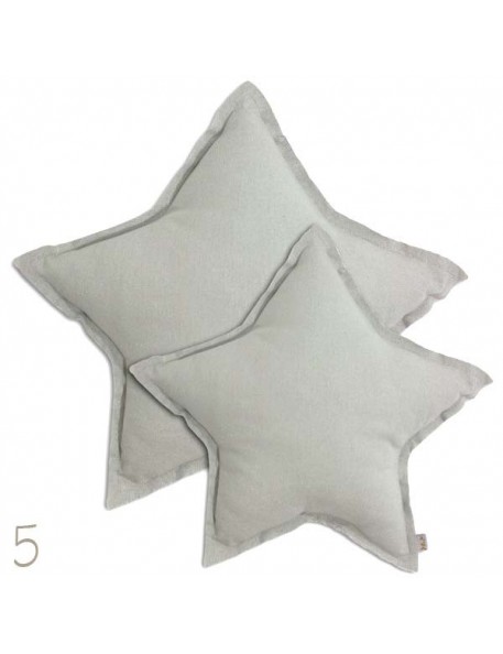 Numero 74 - Coussin étoile gris silver, medium