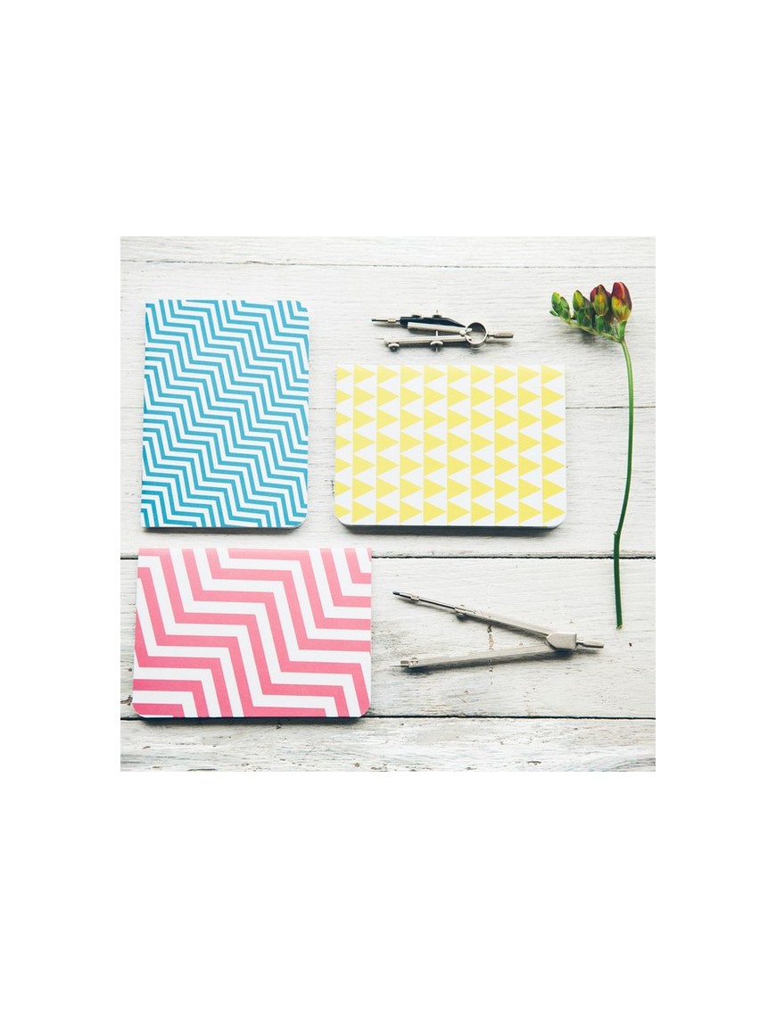 Mulk - Set of 3 Geometric A6 Notebooks