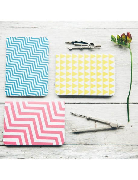 Mulk - Set of 3 Geometric A6 Notebooks