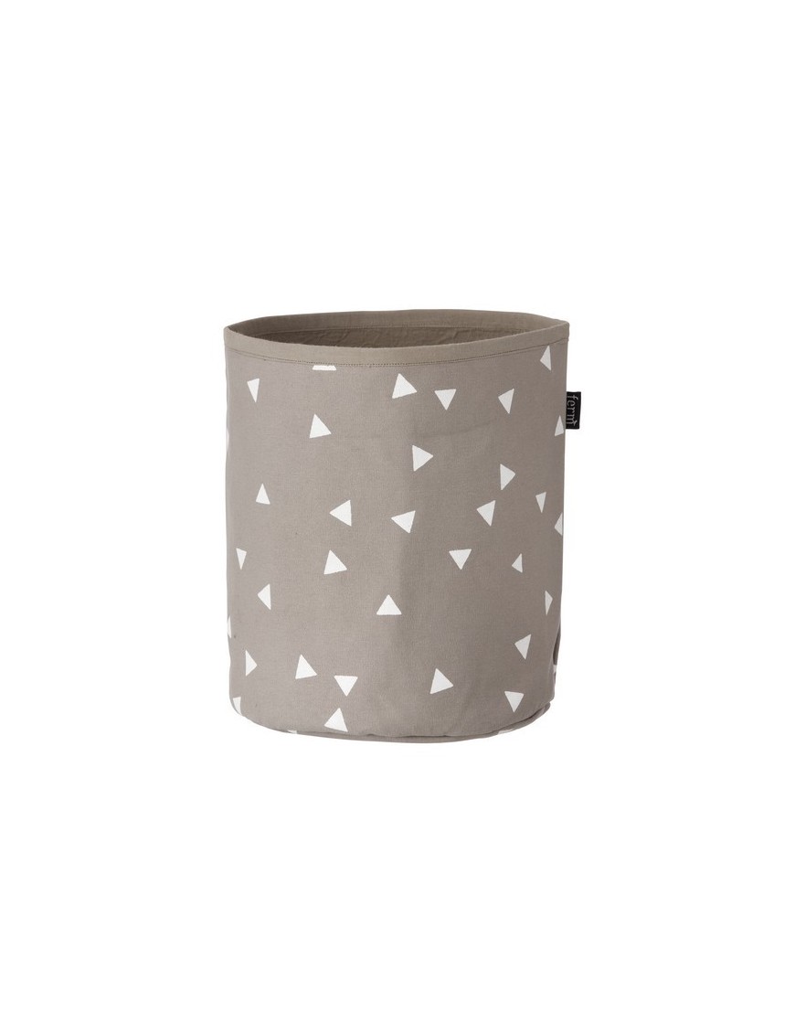 FERM living panier gris & triangles blancs (small)