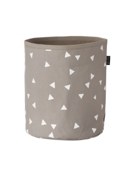 FERM living panier gris & triangles blancs (small)