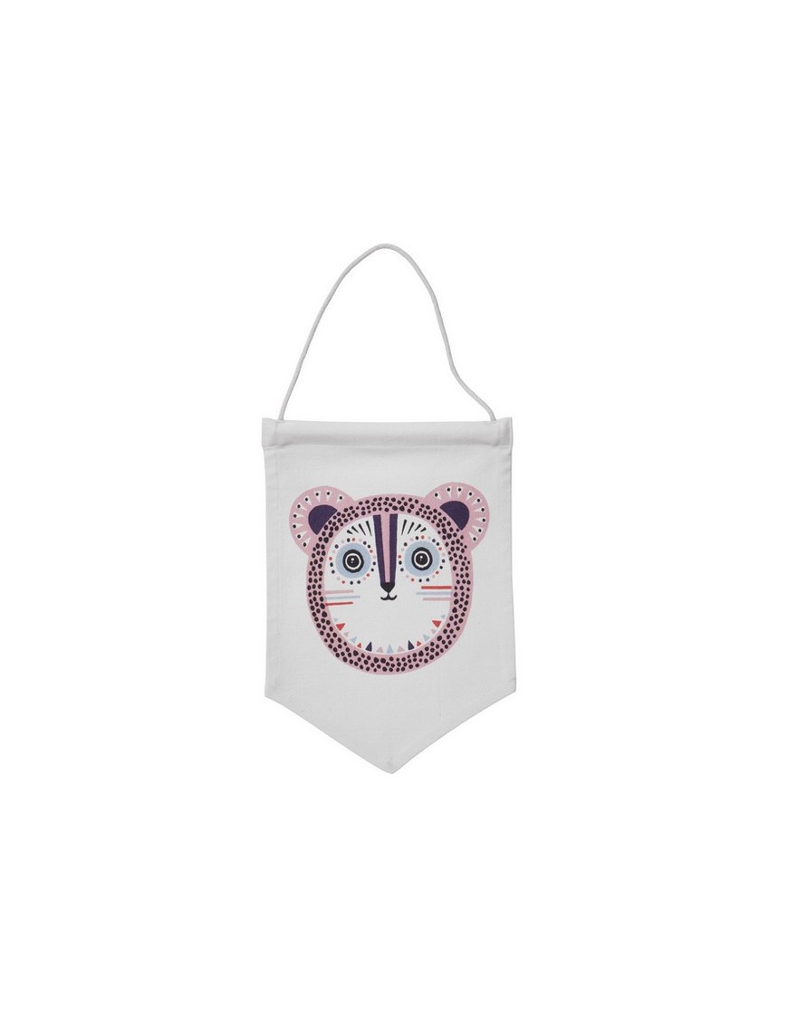 ferm living billy bear wall flag - rose