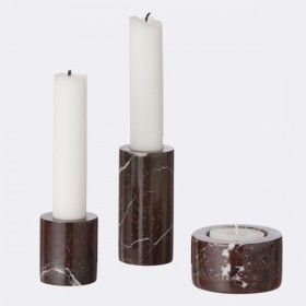ferm living candleholder red marble