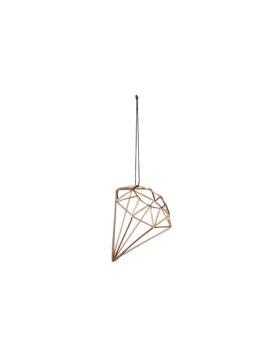 Bloomingville Suspension Diamant Cuivre - Ø6,5xH9 cm