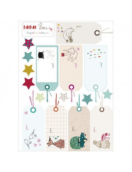 Mimi'Lou - Planche d'Etiquettes Cadeaux