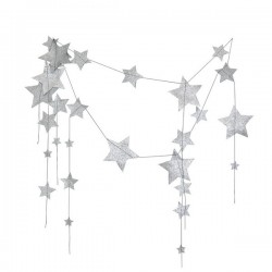 Numero 74 - Silver Glitter Falling Star Garland