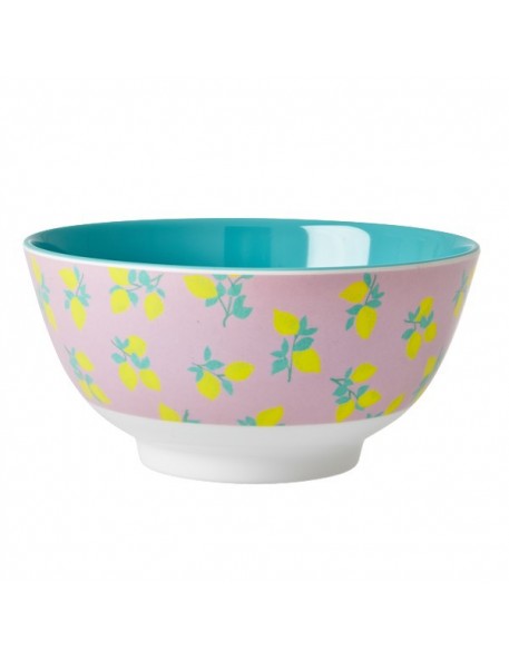RICE - Bowl Two Tone With Lemon Print RICE - Bowl Two Tone With Lemon Print