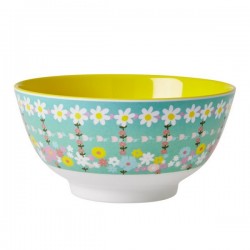 RICE - Bowl Two Tone With retro flowers Print