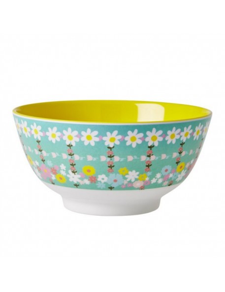 RICE - Bowl Two Tone With retro flowers Print