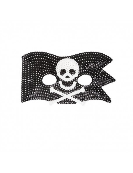 Kids Cool Pirate Sequin Mask by Rice