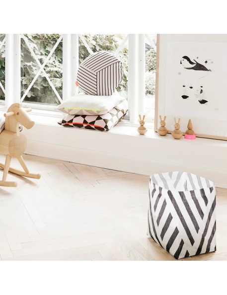 oyoy petit panier de rangement polyester noiret blanc oyoy petit panier de rangement polyester noiret blanc