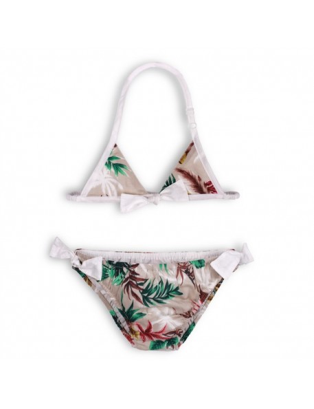 girl swimwear with misty palm leaf print by troizenfants