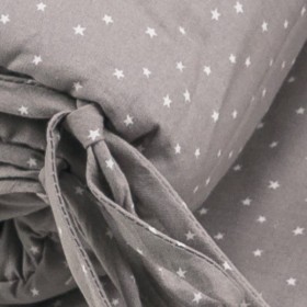NUMERO 74 Baby Cot Bumper in grey cotton with stars print