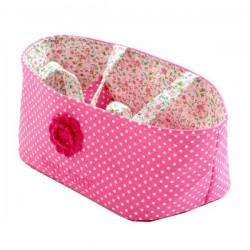 Doll Basket With Pillow&Cover - pink