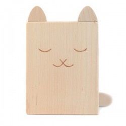 Briki Vroom Vroom Wooden Cat Pencil Pot