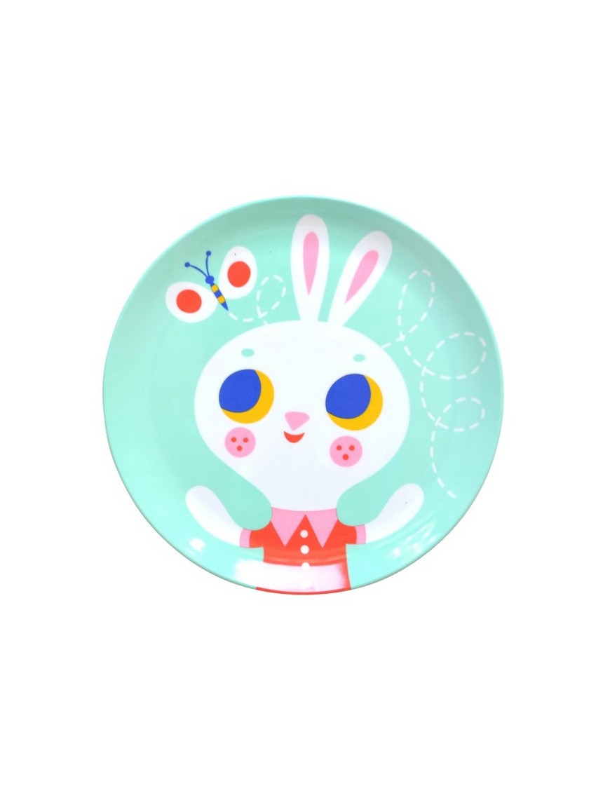 Helen Dardik: Assiette enfant "Lapin"