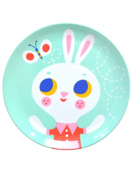 Helen Dardik: Assiette enfant "Lapin"