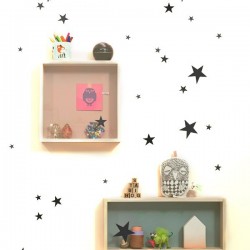 FERM LIVING Mini Stars Wallsticker - black