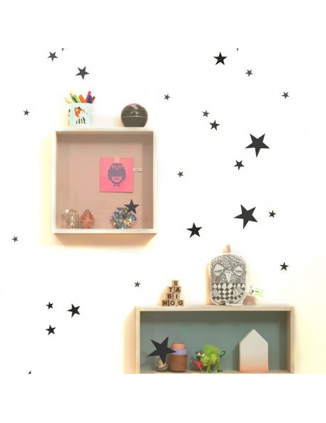 FERM LIVING Mini Stars Wallsticker - black