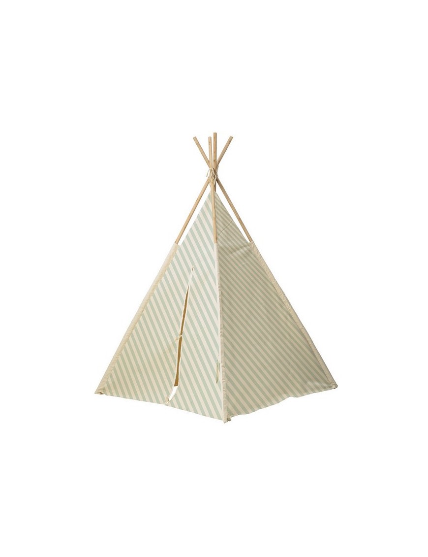 Tipi enfant rayé menthe Bloomingville mini