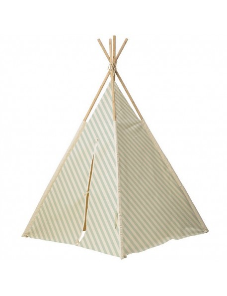 bloomingville teepee off-white and mint striped bloomingville teepee off-white and mint striped