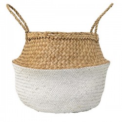 bloomingville basket white/natural seagrass