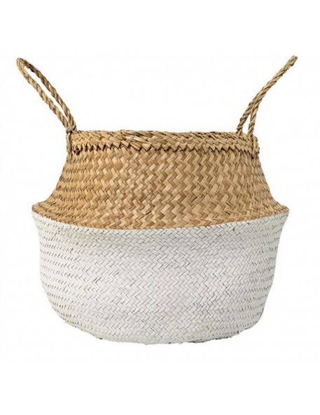 bloomingville basket white/natural seagrass