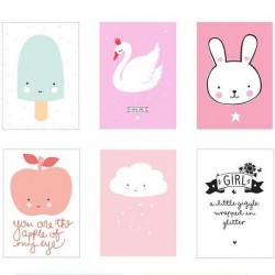 A little lovely company - poster lightbox sheet for girl (x 8)