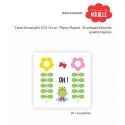 Carte Nouille la grenouille "Oh le papillon", Fifi Mandirac