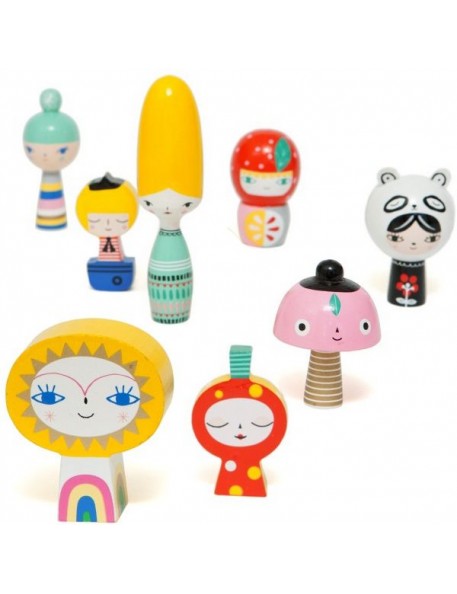 figurines en bois "mr sun & friends" (suzy ultman) | Petit Monkey